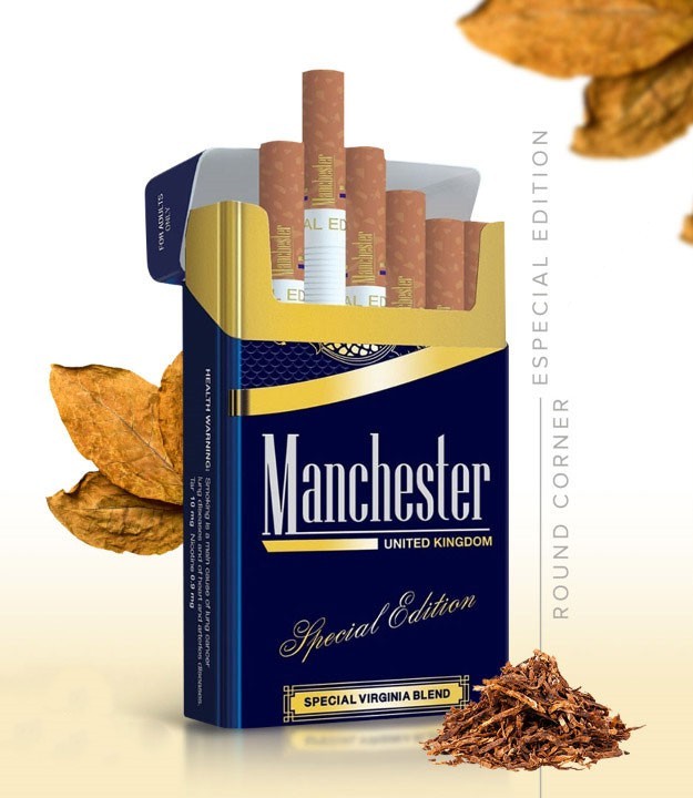 Manchester United Blue Cigarettes health reference on CigaretteCatalog