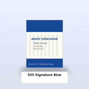 555 Signature Blue adult-only catalogue product image on TobaccoScope