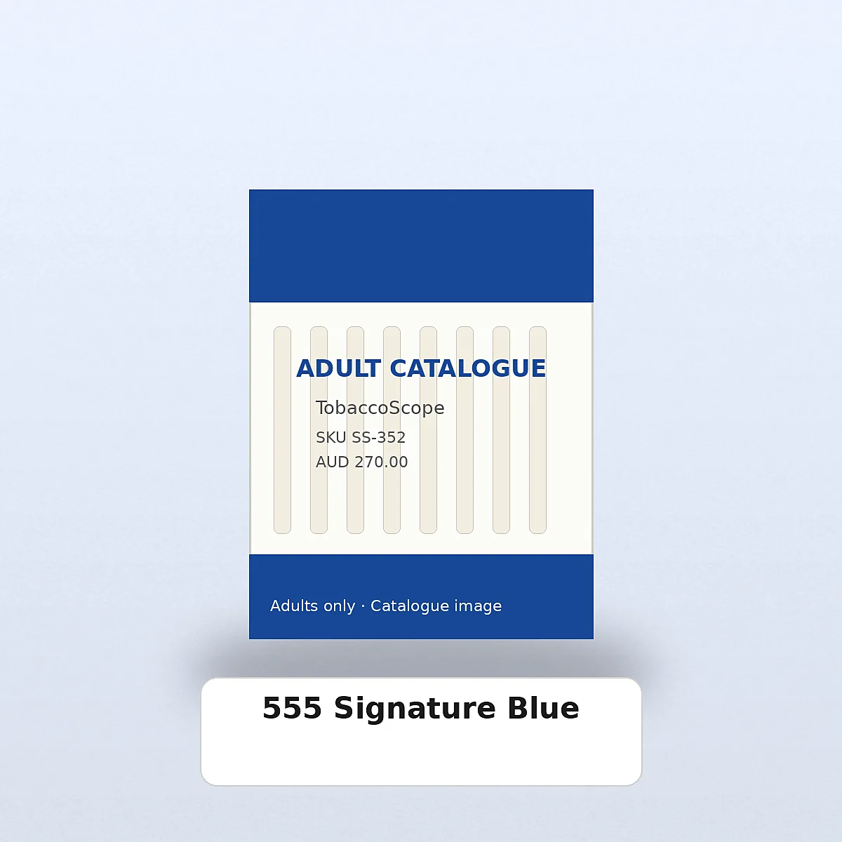 555 Signature Blue adult-only catalogue product image on TobaccoScope