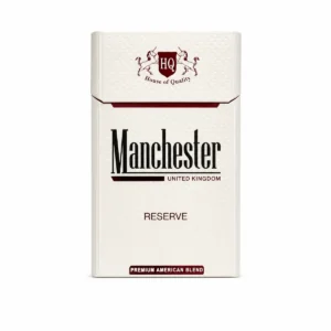 Manchester Reserve packaging photographed for a pack and carton catalogue page